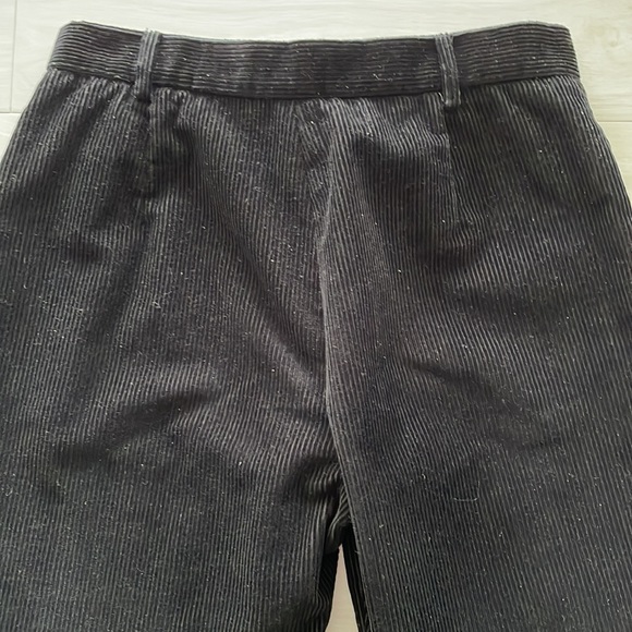 Prada Black Straight Leg Corduroy Pants with Logo on Zipper-pull. - Picture 11 of 14